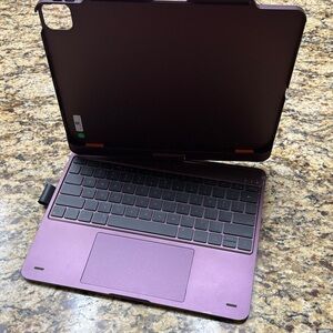 Type Z Metallic Purple Bluetooth Keyboard Case with Trackpad
